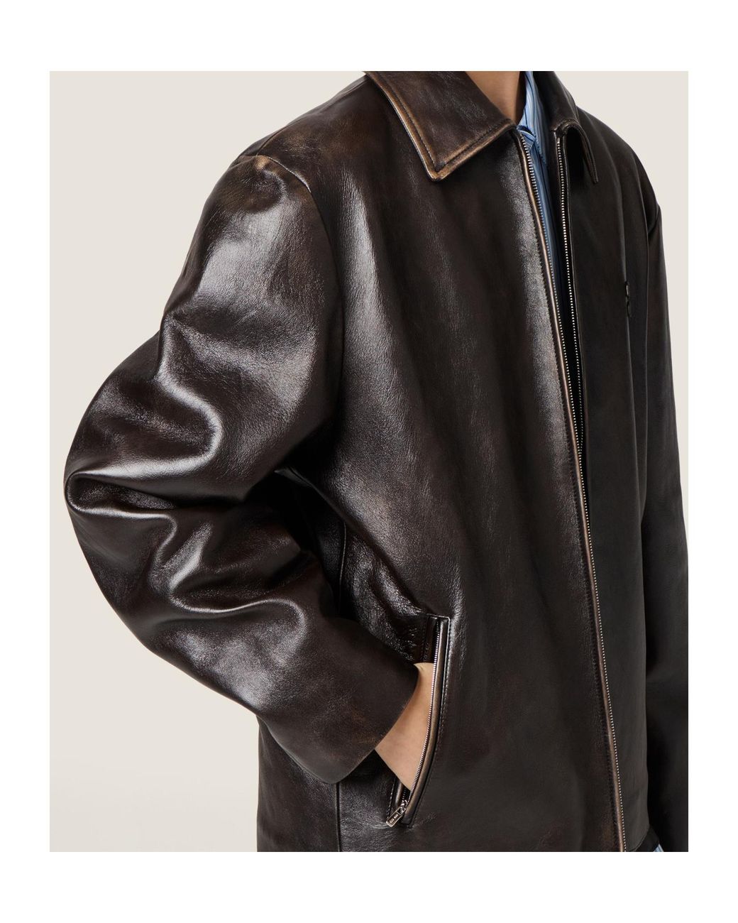 Miu Miu Black Nappa Leather Jacket