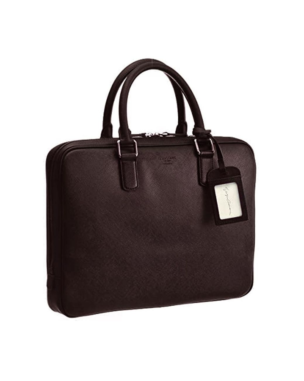 Giorgio Armani Black Handheld Briefcase for men