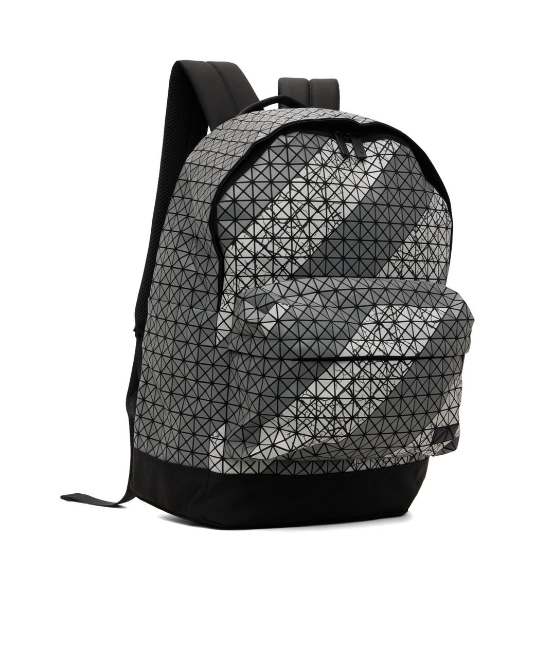 Issey Miyake Gray Geometric-Panelled Backpack for men
