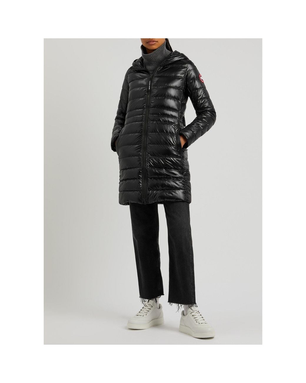 Canada Goose Black Minimalist Long Hooded Down Jacket