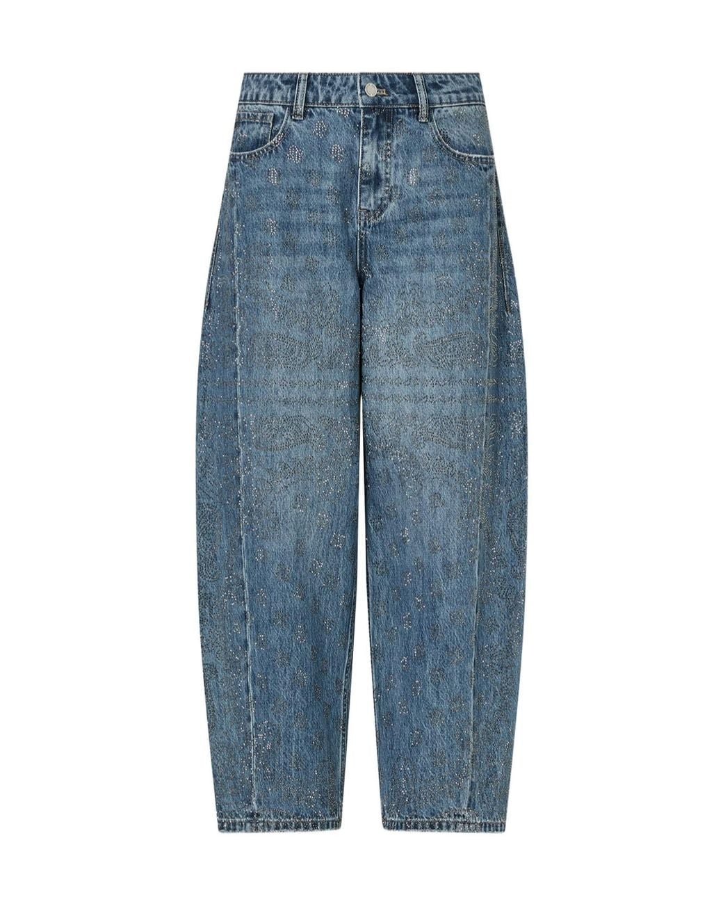 Liu Jo Blue Jeans Balloon With Rhinestones