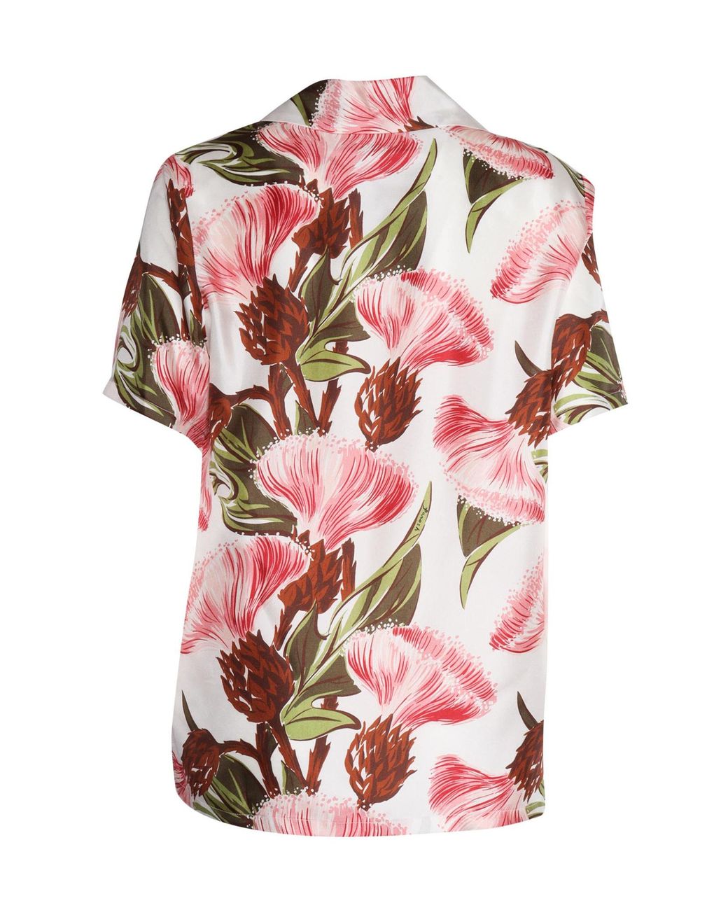 P.A.R.O.S.H. Pink P.A.R.O..H. Floral Print Short-Sleeved Shirt