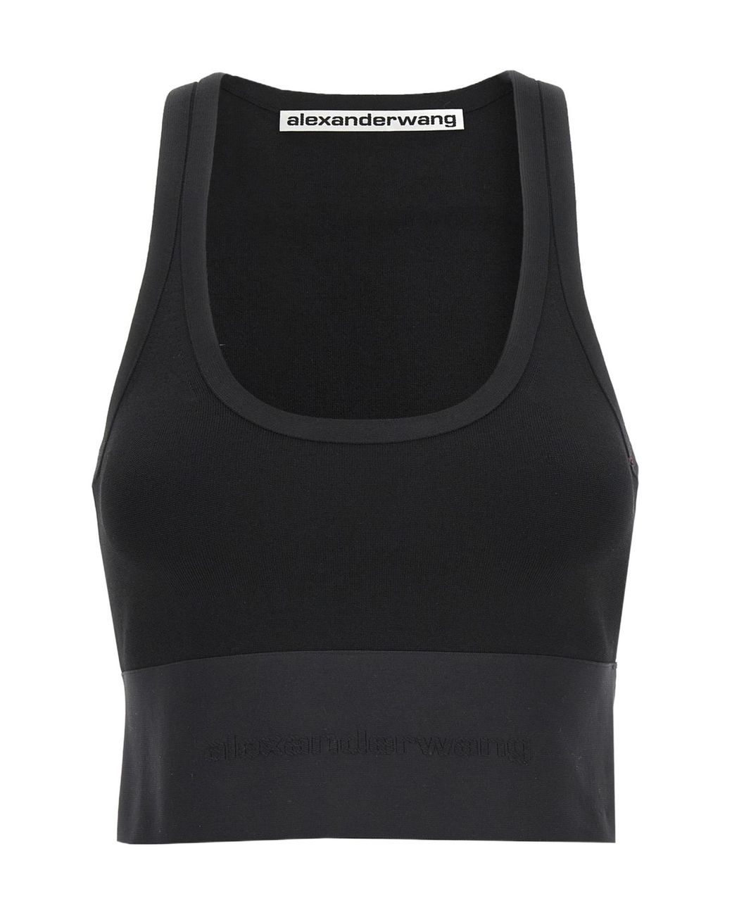 Alexander Wang Black Scoop Neck Bra' Top