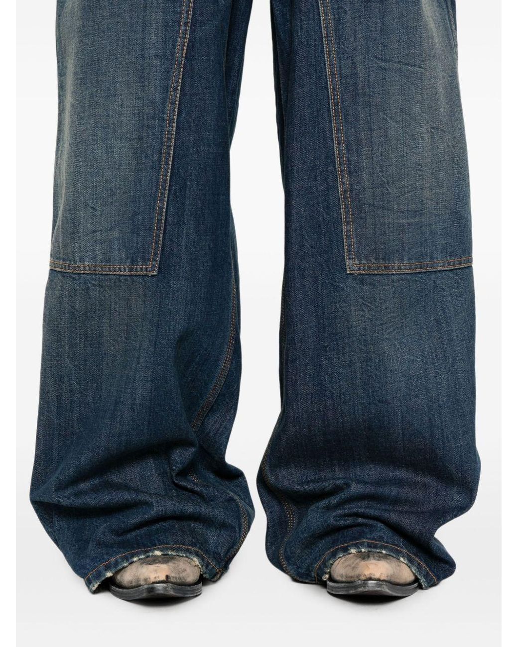 Maison Margiela Blue Four Stitches Workwear Jeans