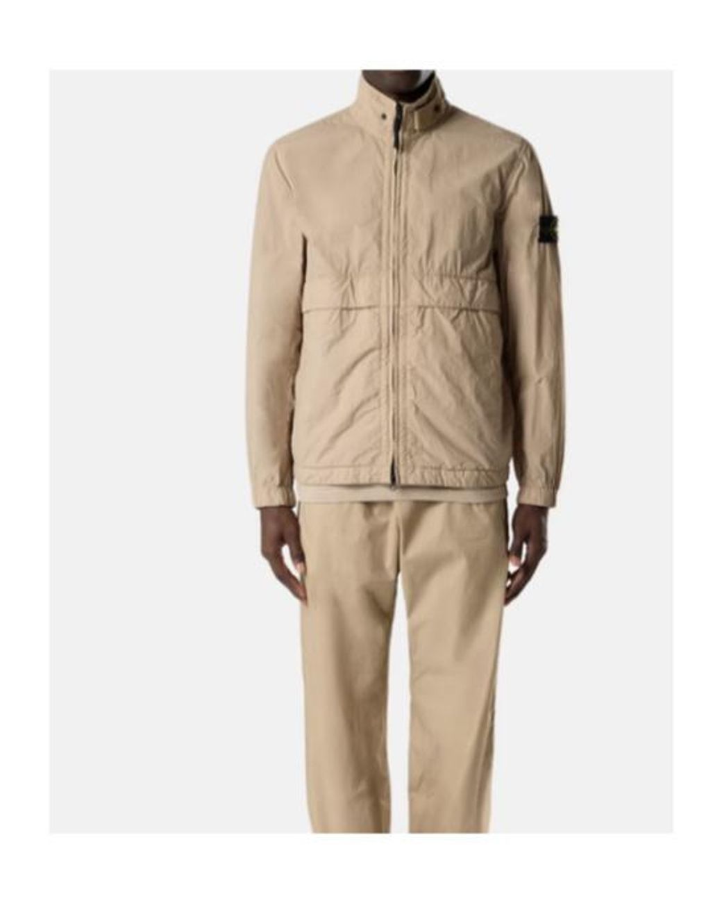 Stone Island Natural Stand Collar Zip Jacket for men