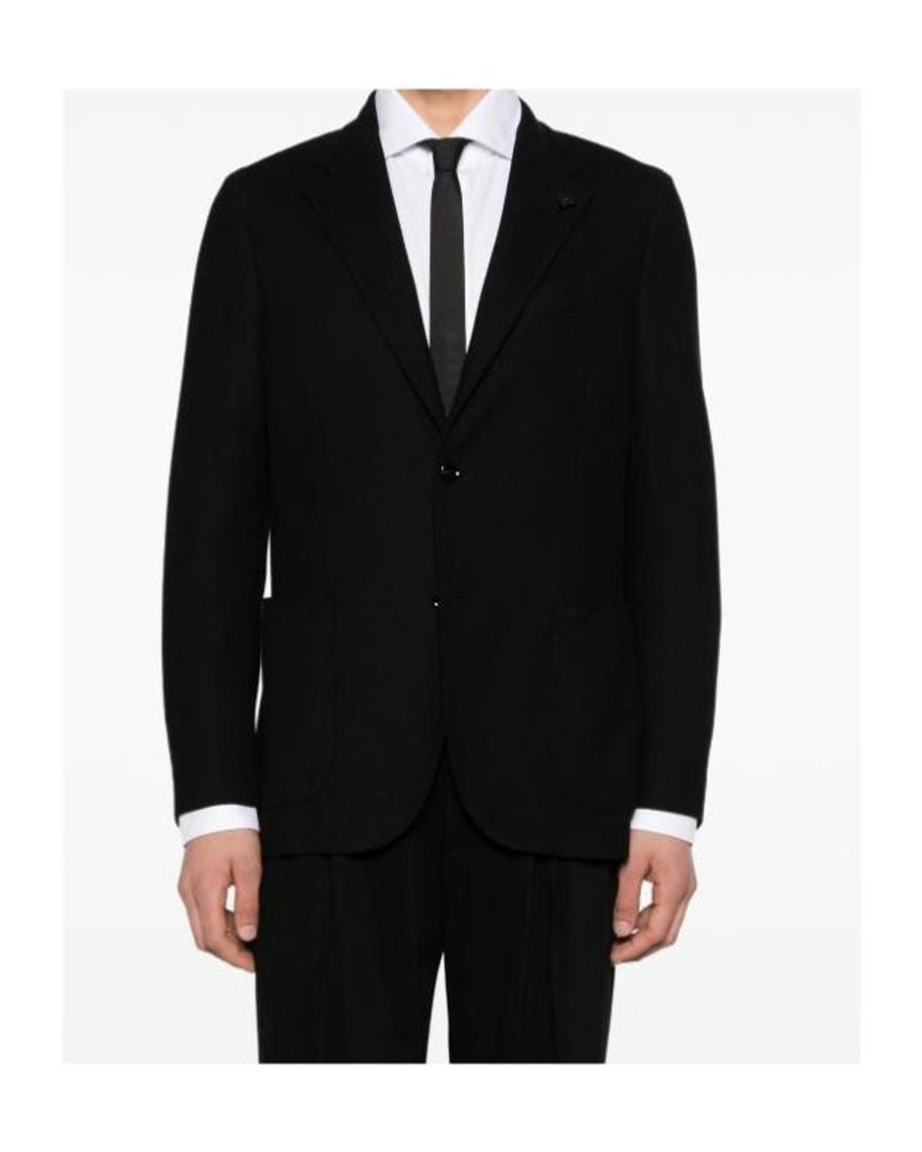 Lardini Black ロゴピン ジャケット for men