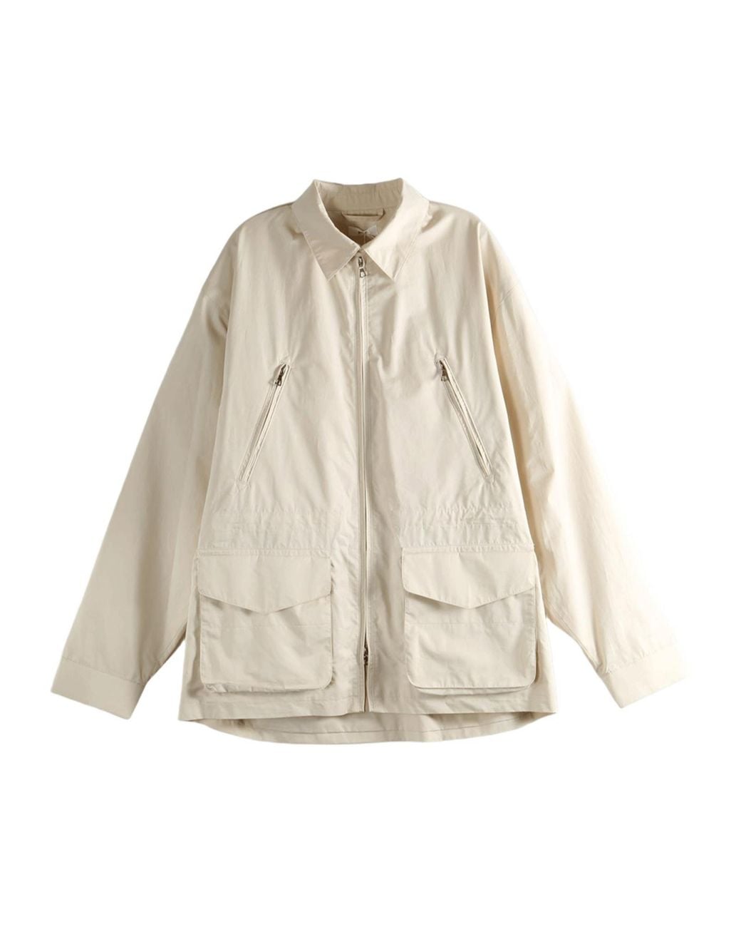 Rier Natural Multi-Pocket Zip-Up Coat for men