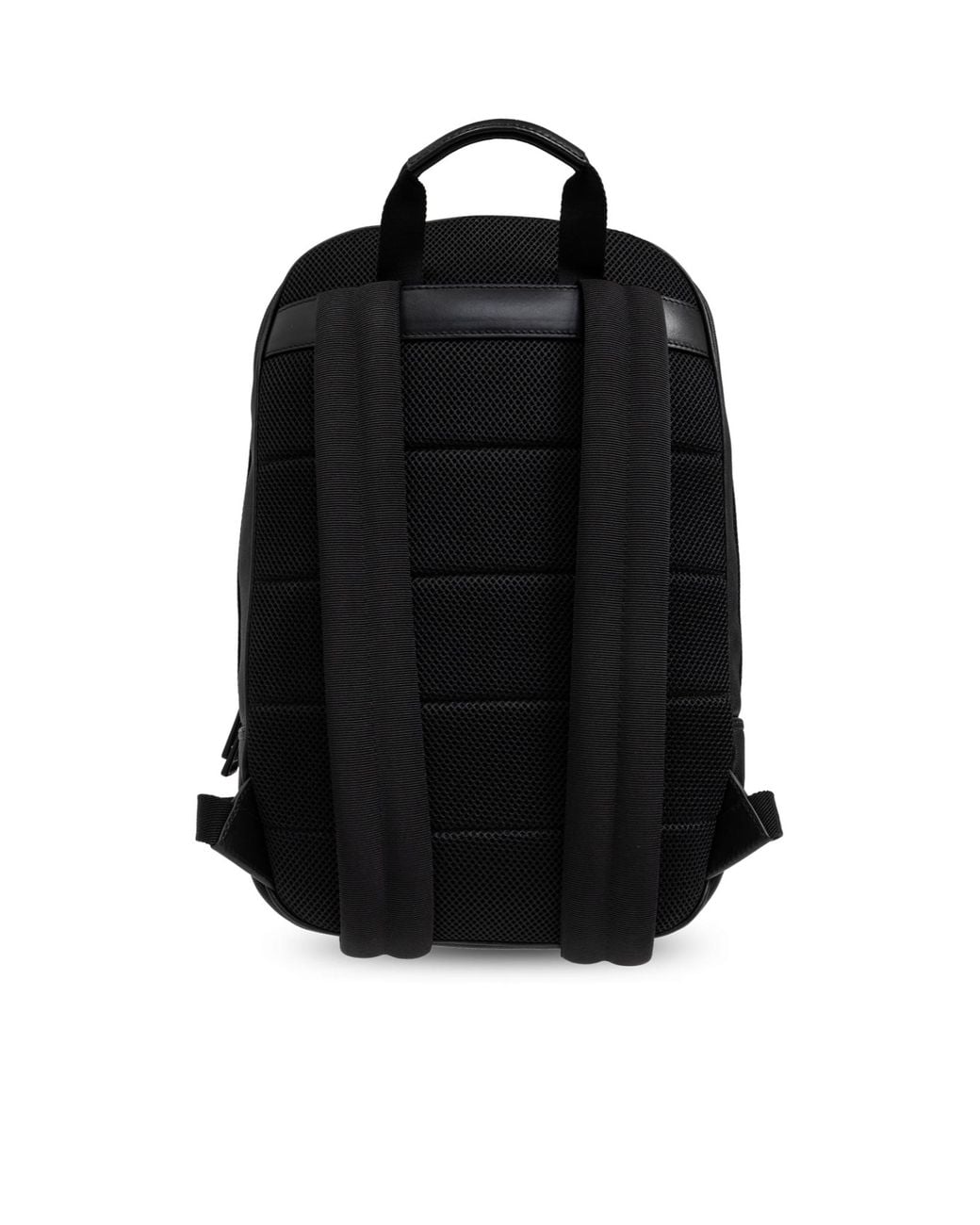 Moncler Black Logo Patch Zip-Up Backpack for men