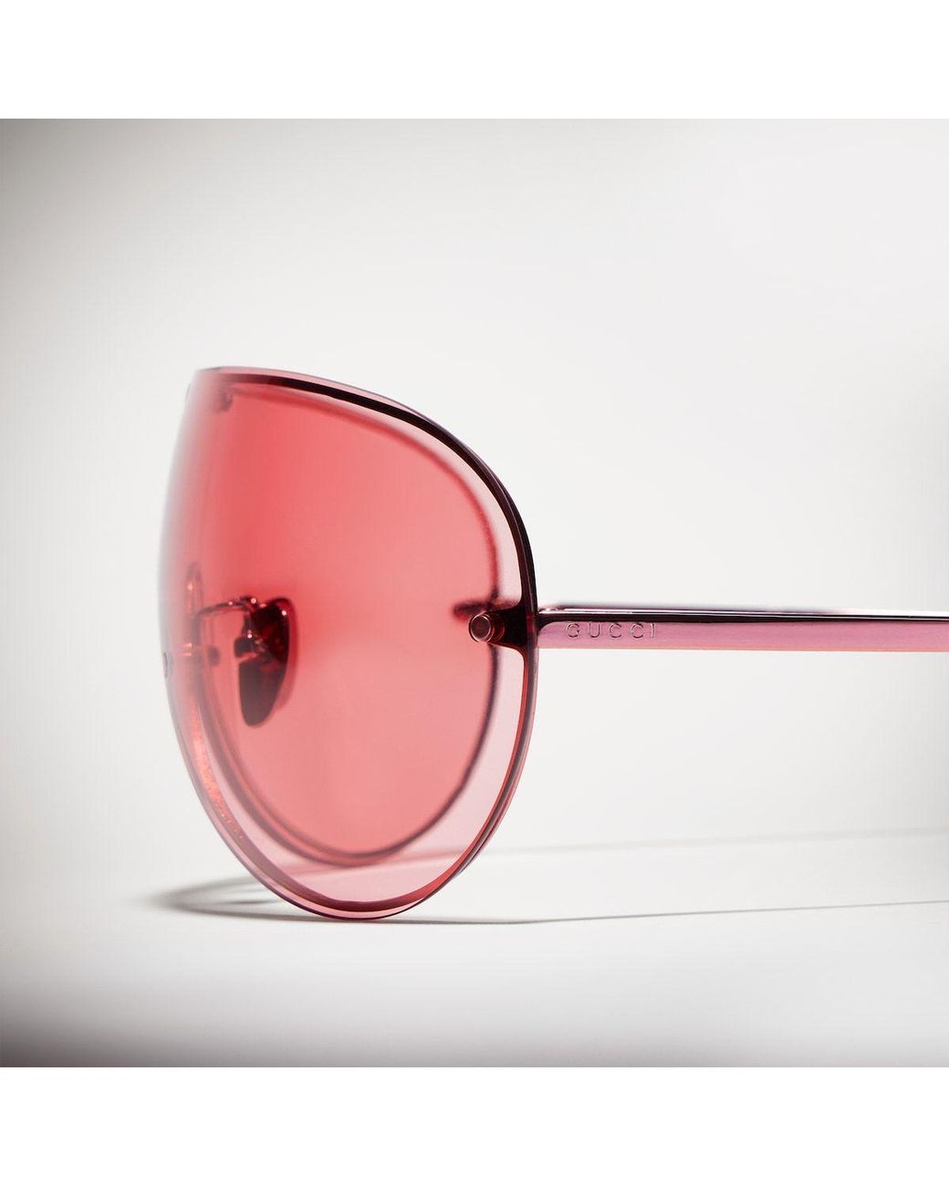 Gucci Pink Mask Frame Sunglasses