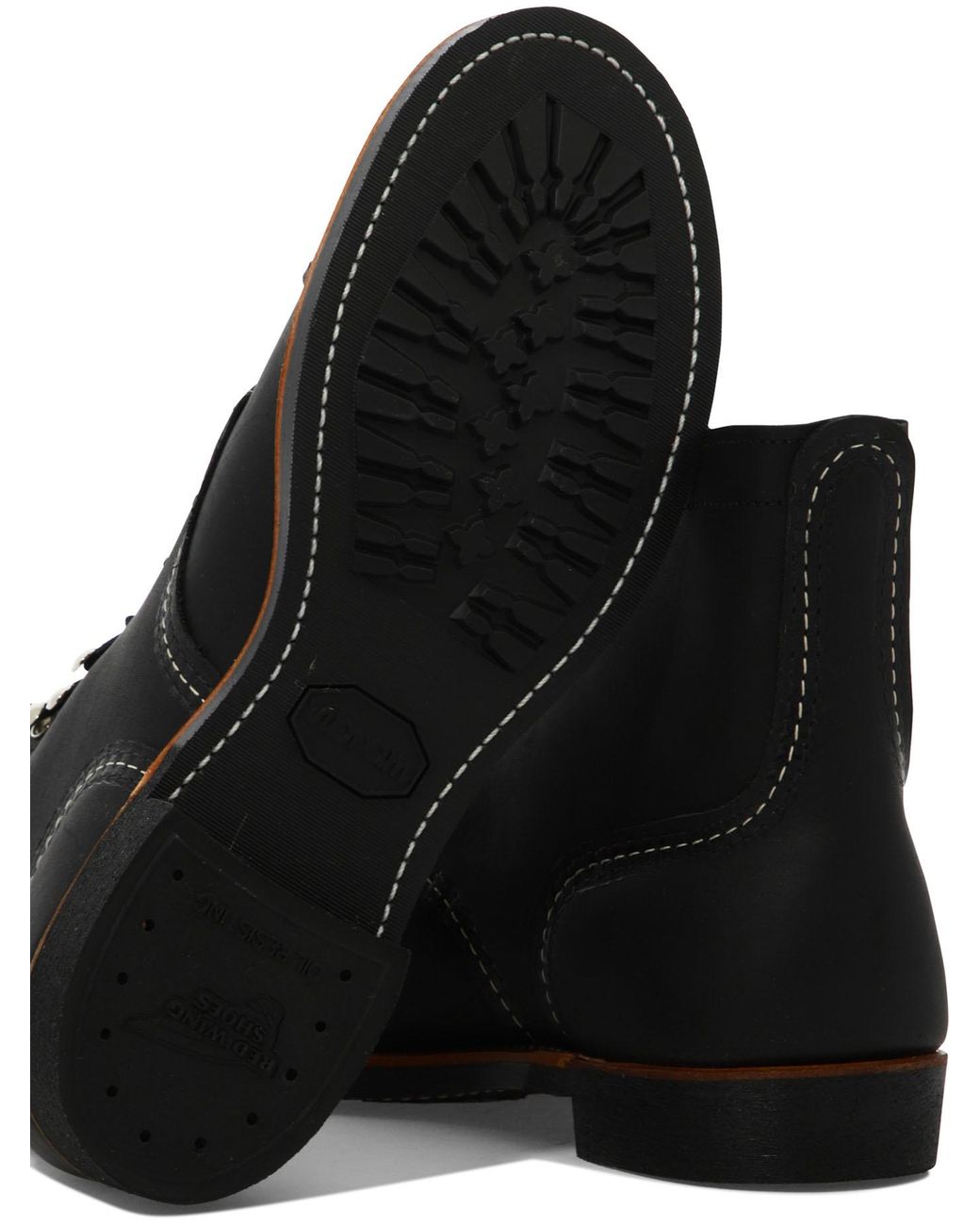 Red Wing Black Logo Logo Short Boots for men