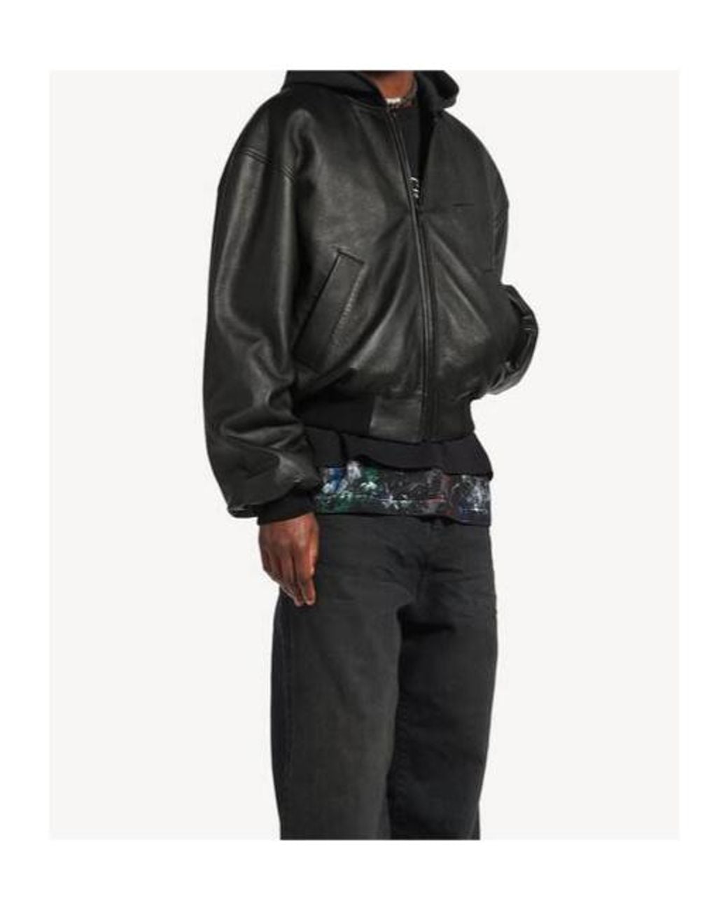 Balenciaga Black Patched Hooded Jacket for men