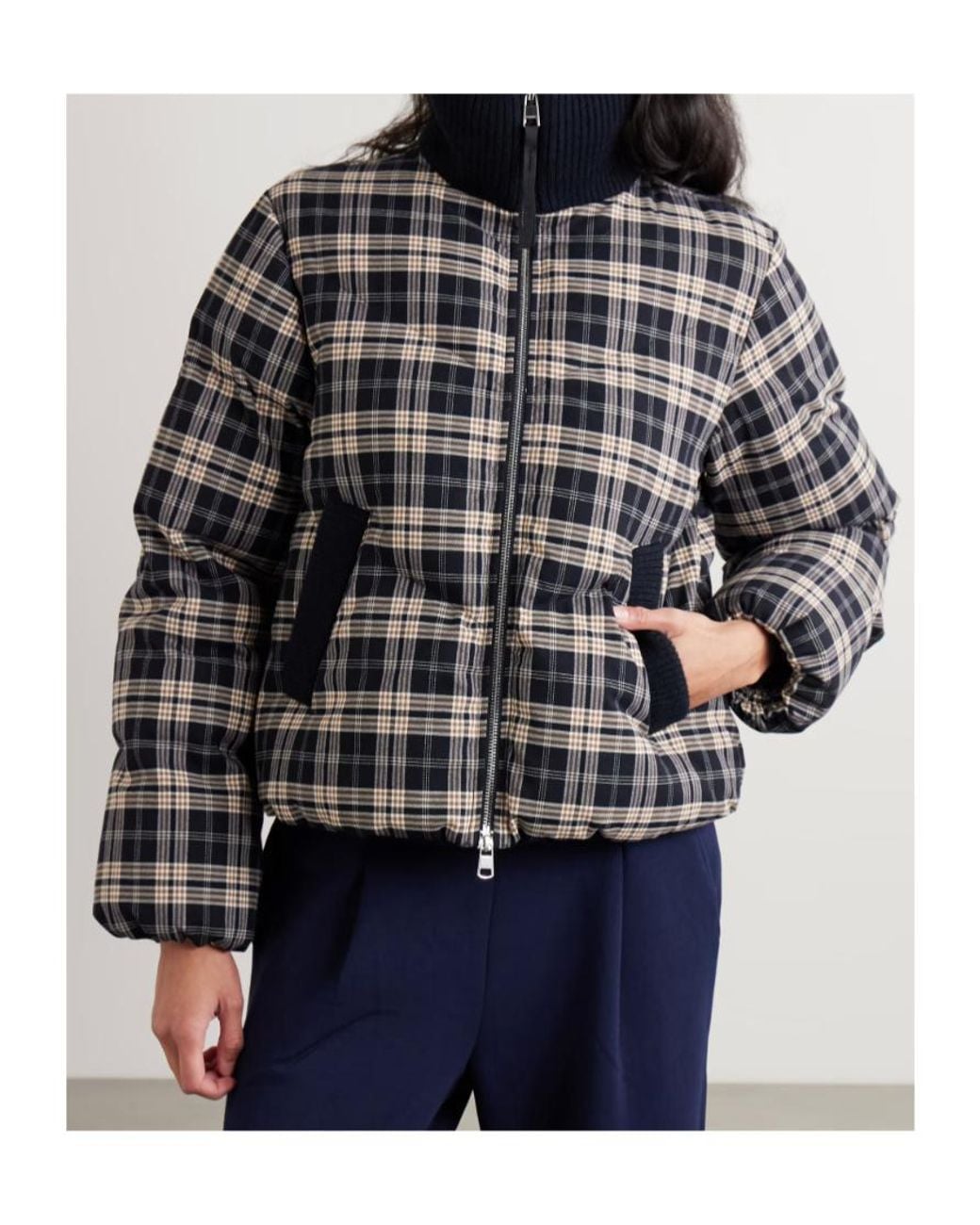Varley Black Plaid Jacket