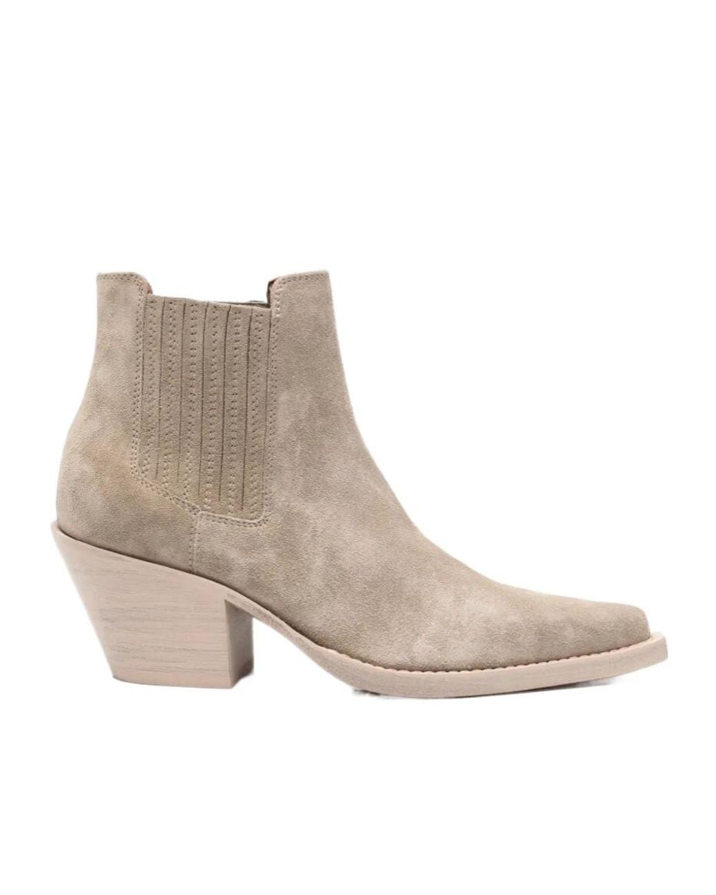 Paris Texas Brown Pointed Toe Block Heel Boots