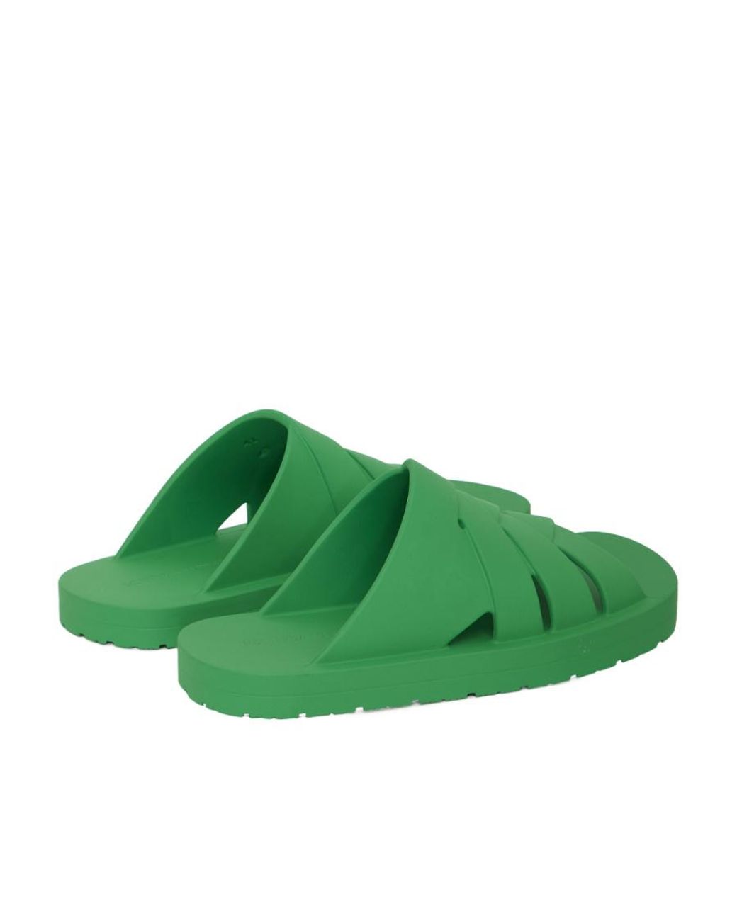 Bottega Veneta Green Intreccio Slip-On Sandals for men