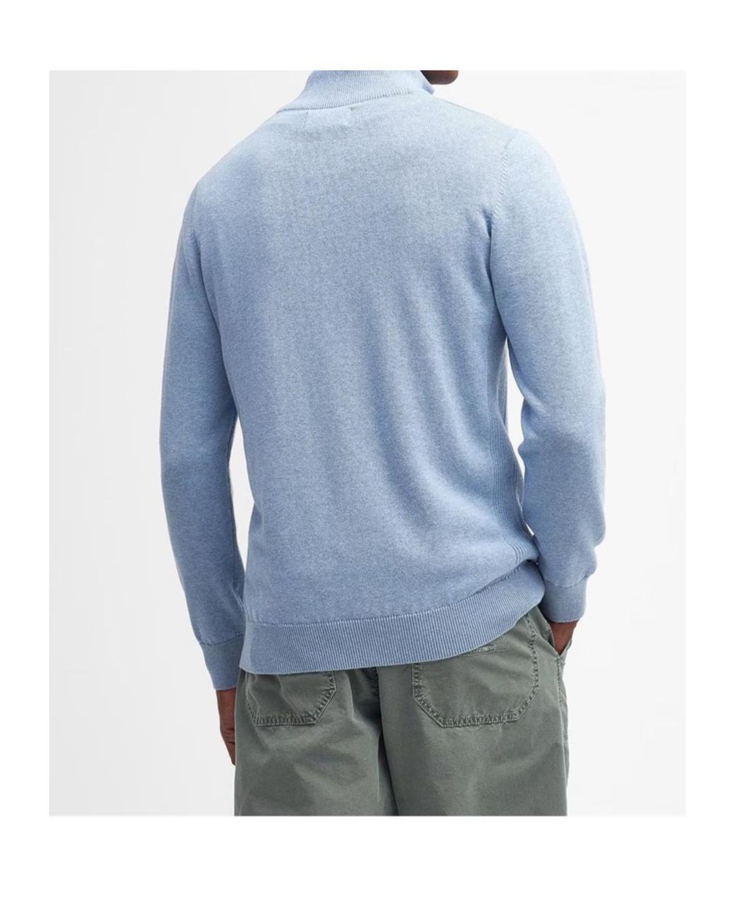 Barbour Blue Half-Zip Jumper for men