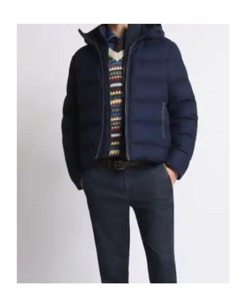 Fay Blue Double-Zip Hooded Coat for men