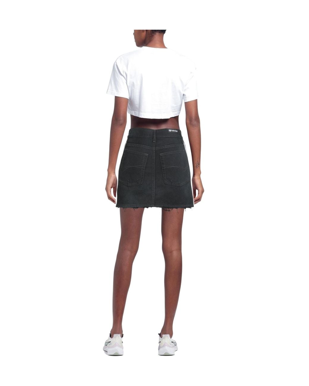 Balenciaga Black Denim Mini Skirt