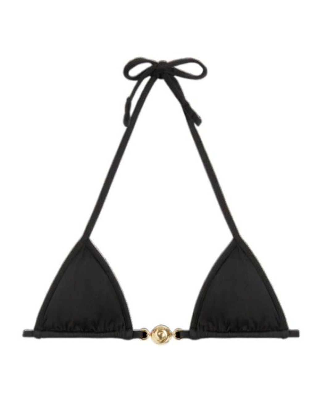 Reina Olga Black Splash Triangle Bikini Top Beachwear
