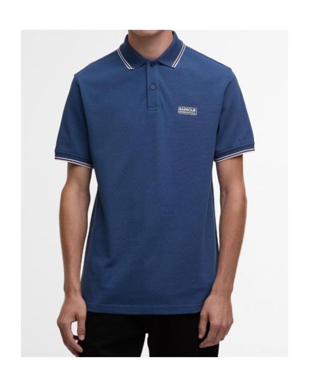 Barbour Blue Short-Sleeved Polo Shirt for men