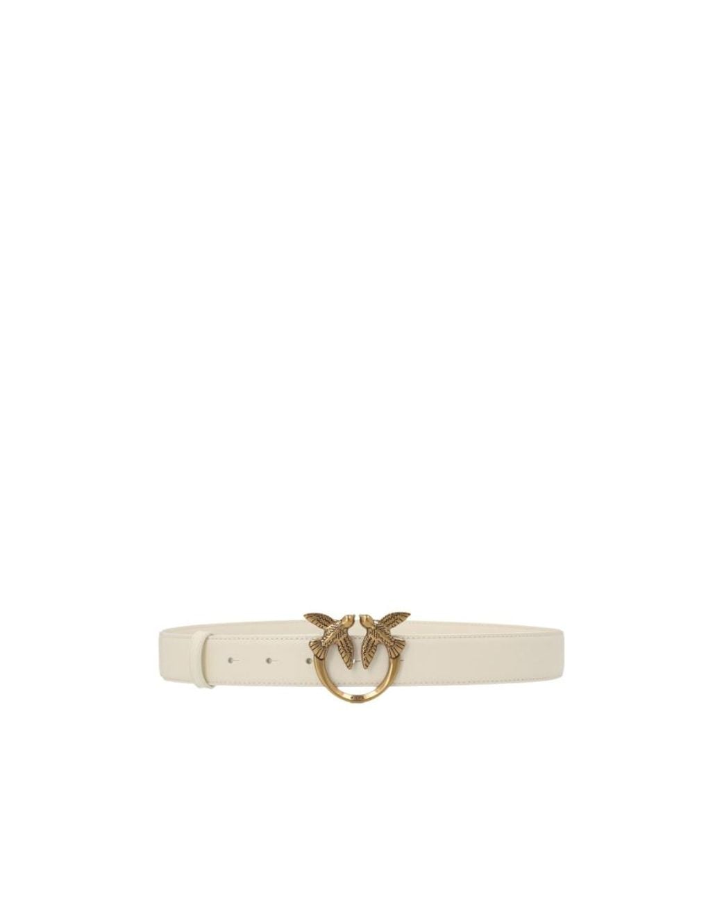 Pinko White Bird Buckle Belt