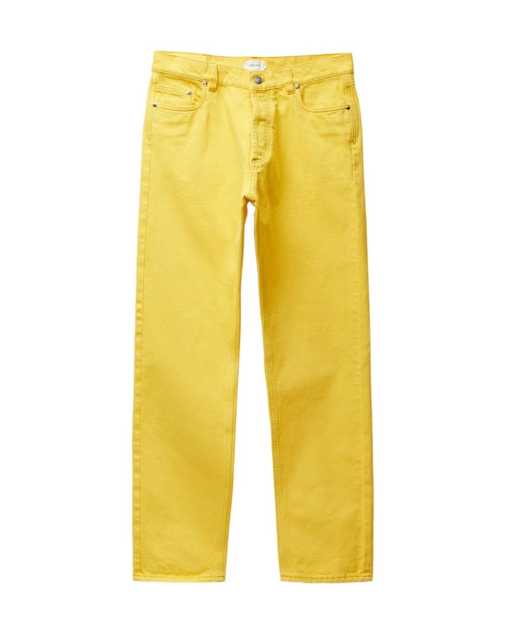 Versace Yellow Straight-Leg Medusa Jeans for men