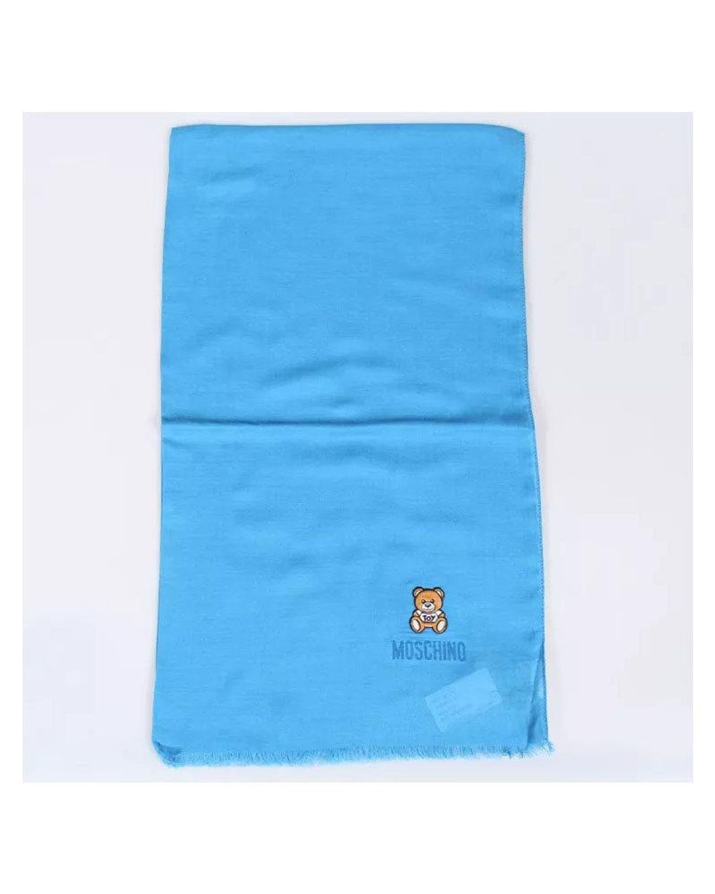 Moschino Blue Logo Scarf for men