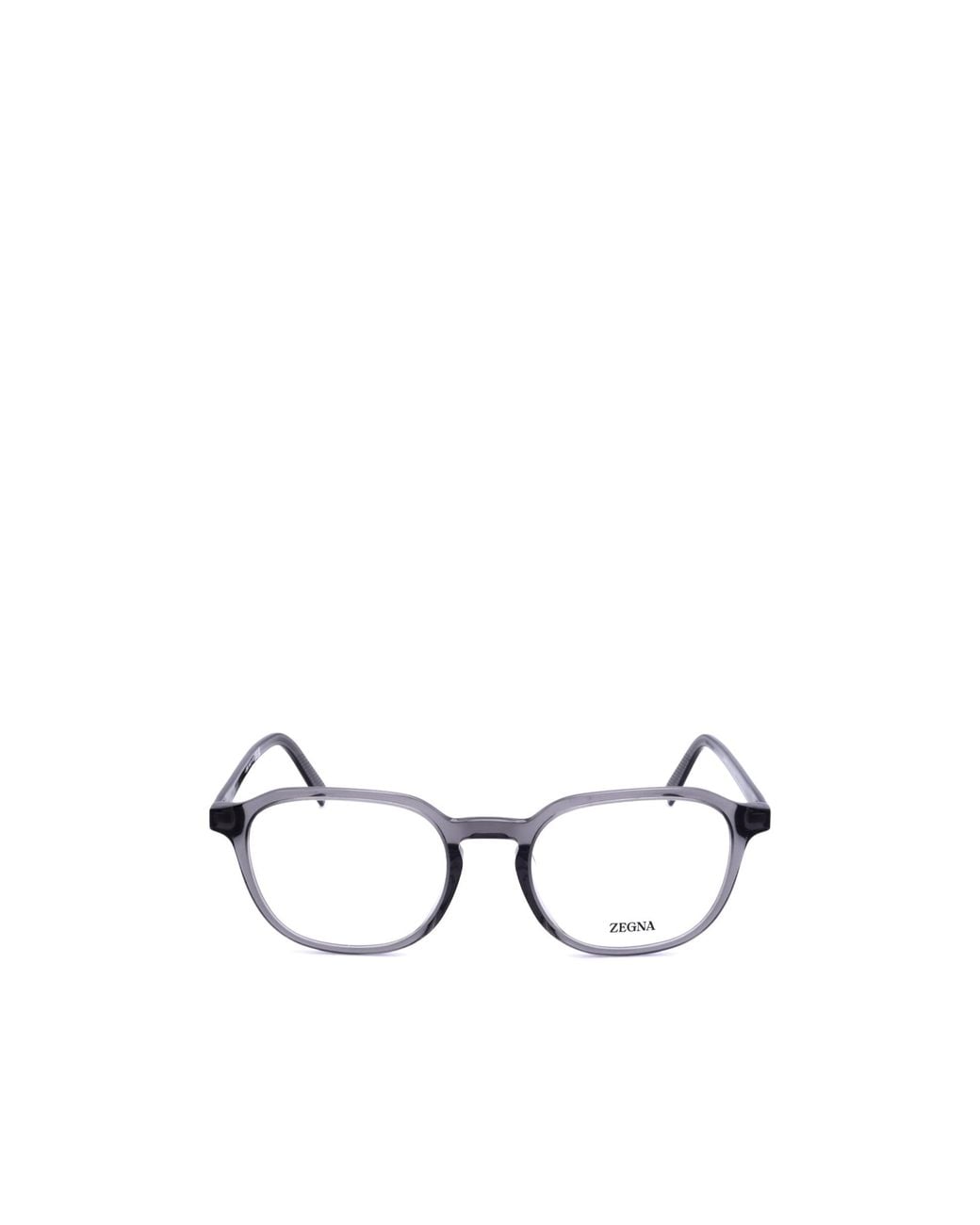 Zegna White Rectangular Glasses And Frames for men