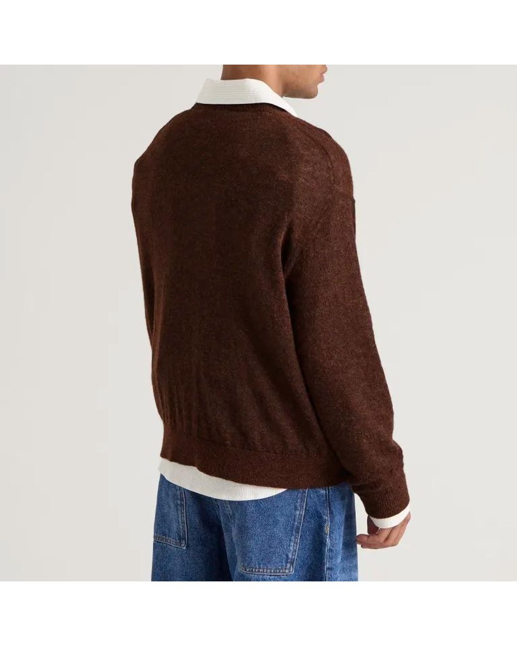 Studio Nicholson Brown Picco Crew-Neck Sweater for men
