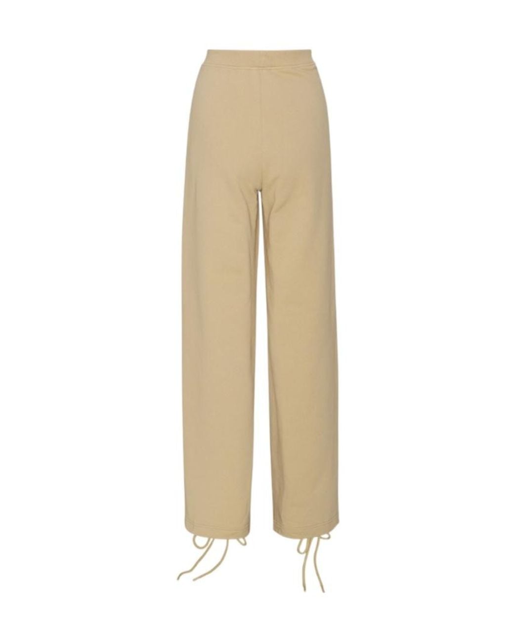 ROTATE BIRGER CHRISTENSEN Natural Straight-Leg Lace-Up Detailed Pants