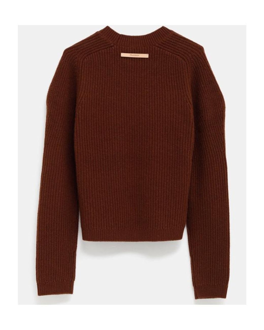 J.W. Anderson Brown Jw Anderson Puff-Sleeved Crew Neck Jumper