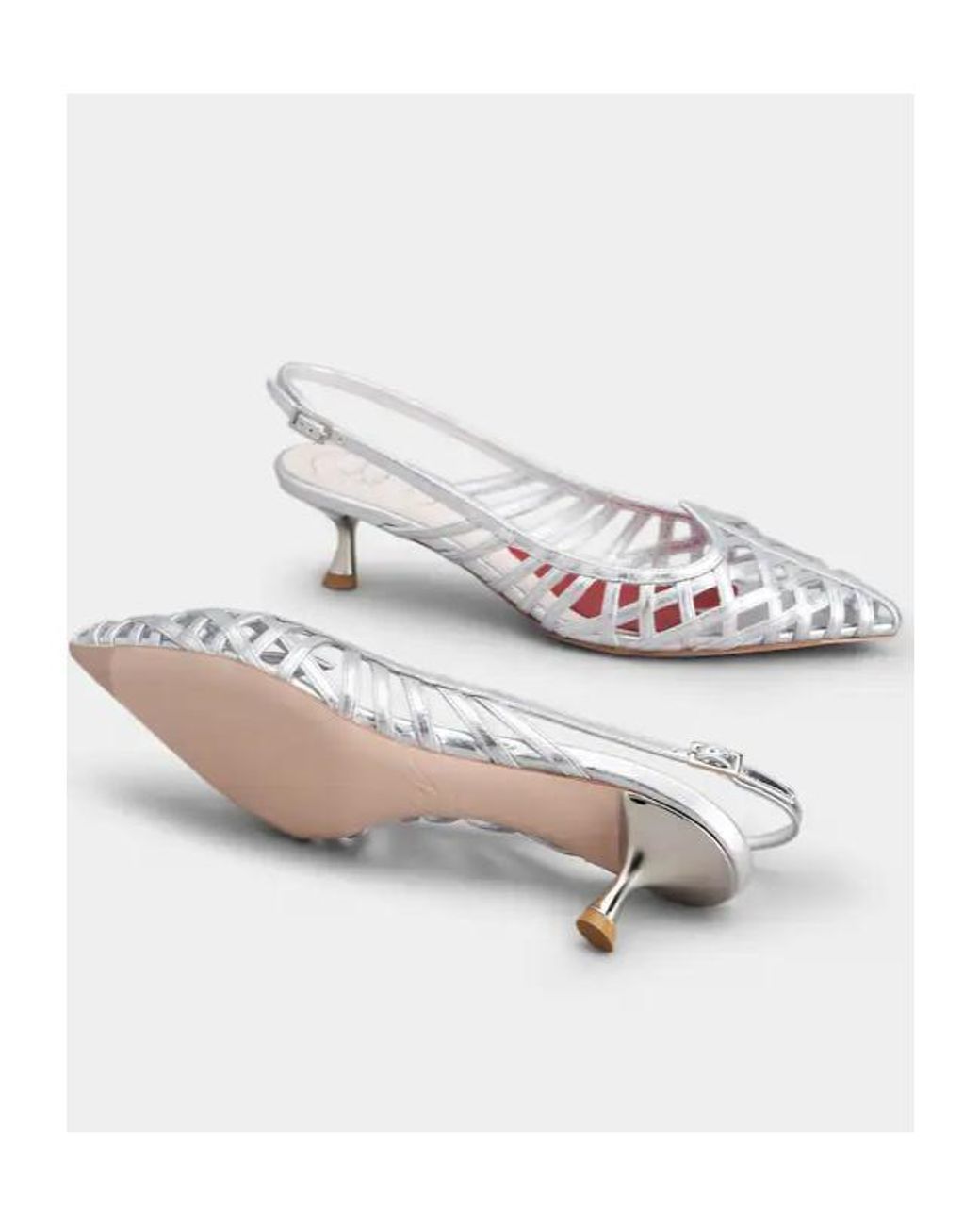 Roger Vivier White Multistrap Slingback Pumps