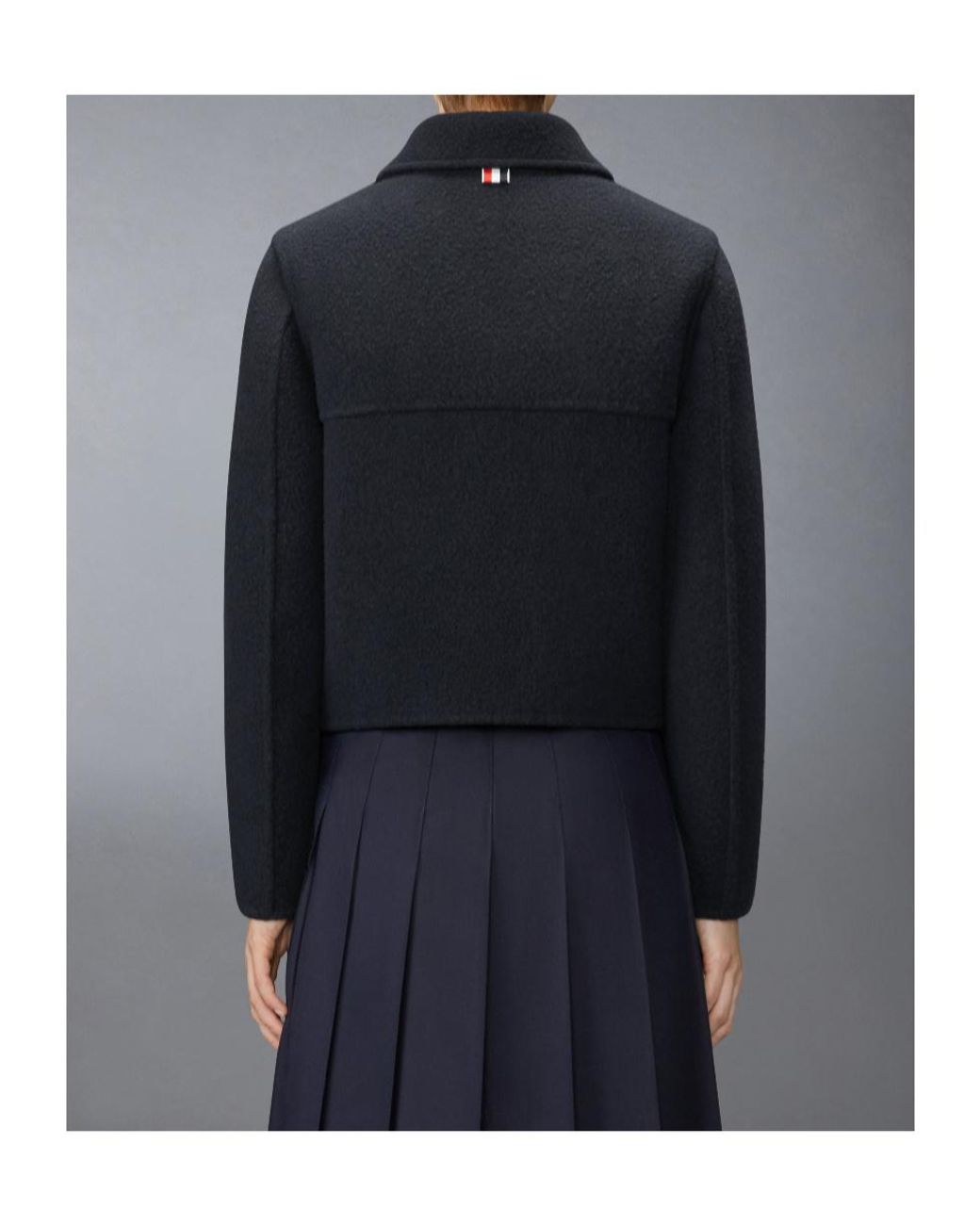 Thom Browne Blue Bell Sleeved Cropped Jacket