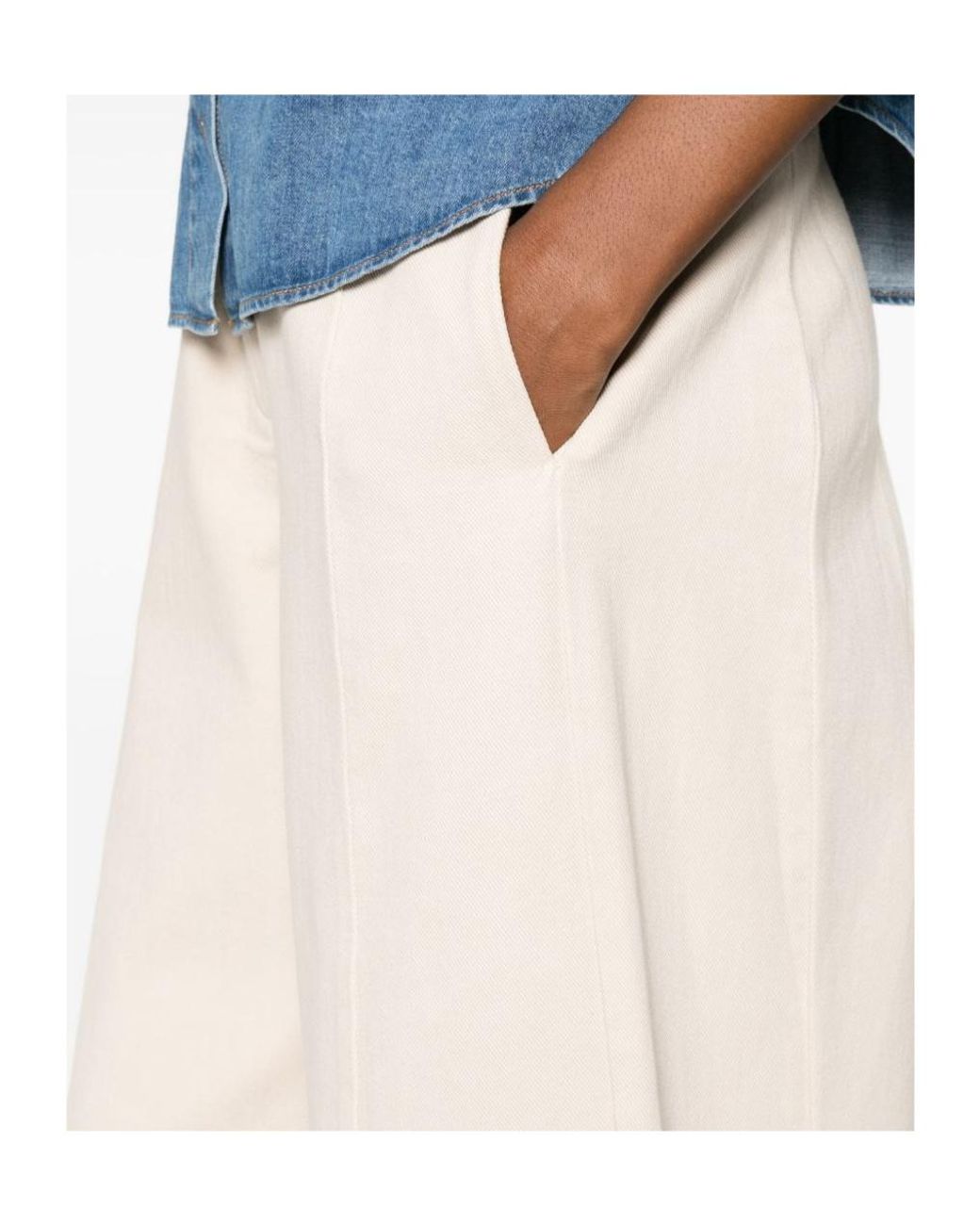 Forte_forte White Straight-Leg Pleated Trousers