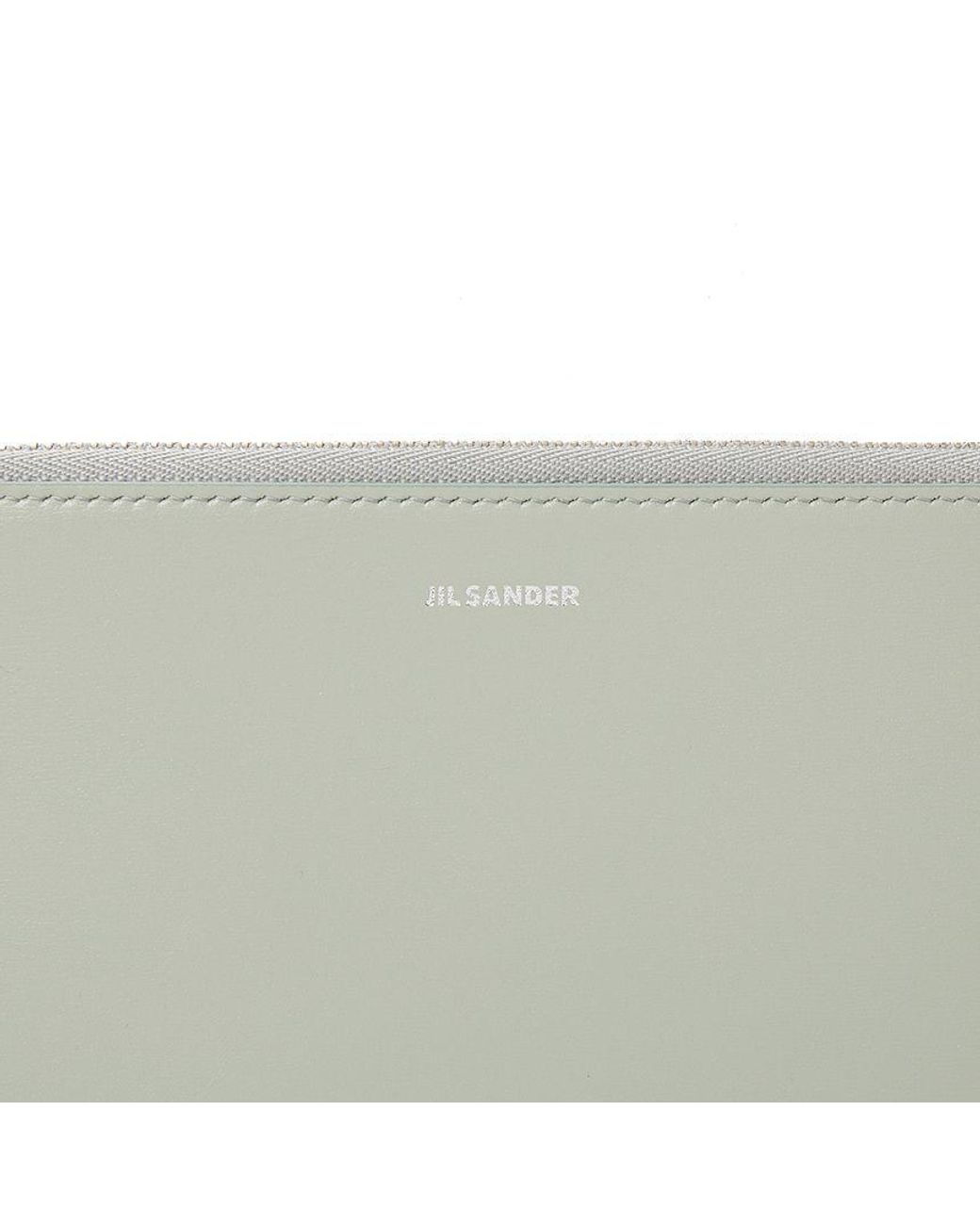 Jil Sander Natural Zipper Clutch