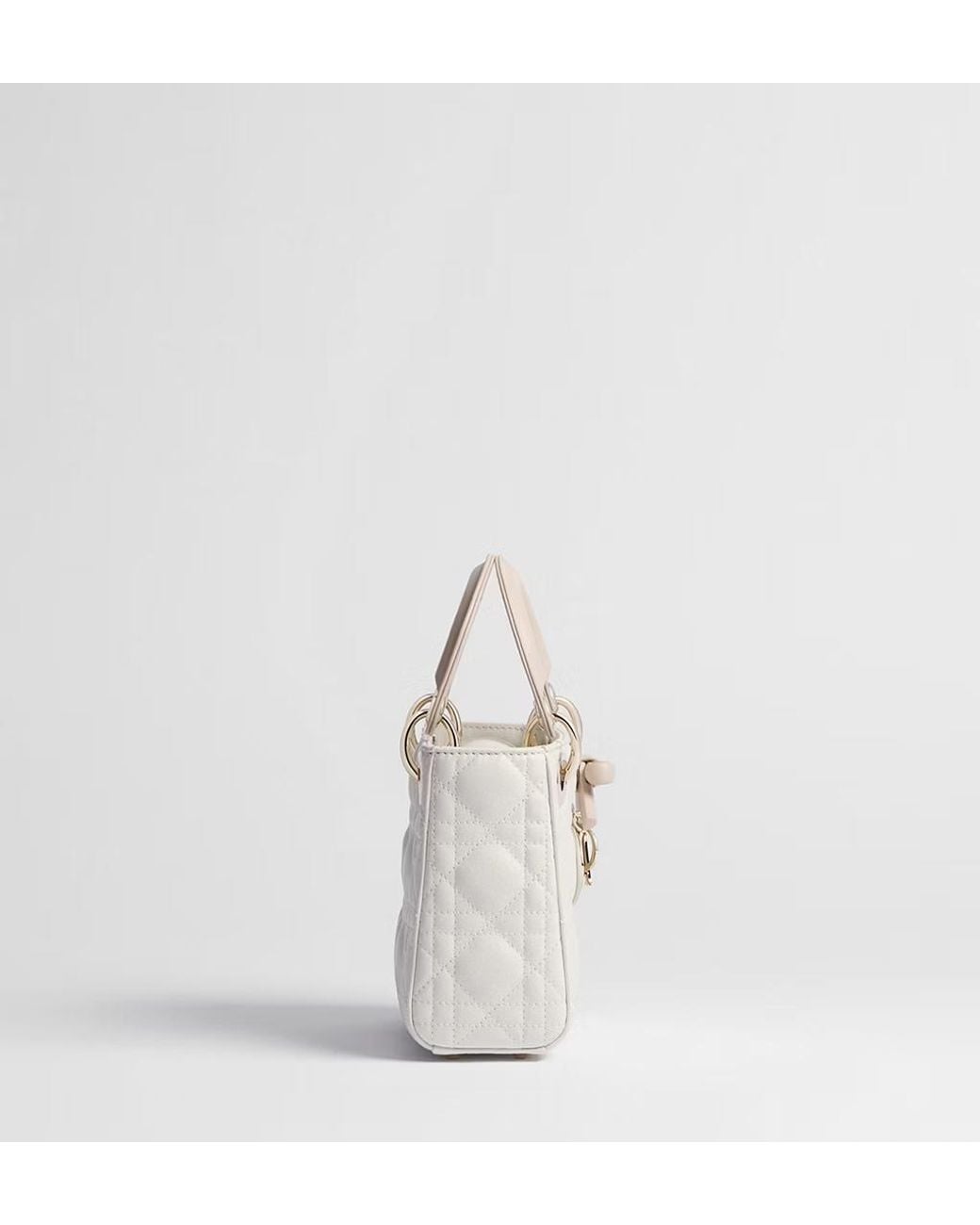 Dior White Mini Lady Chain Bag