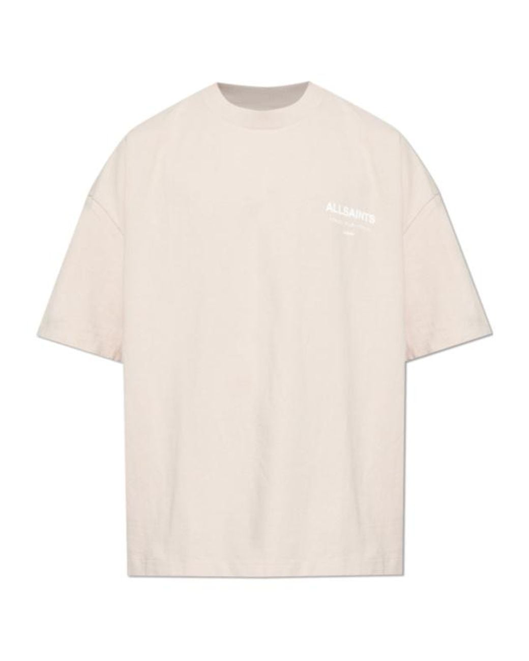 AllSaints White Underground Print T-Shirt for men