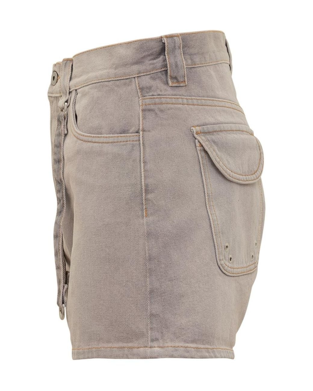 Off-White c/o Virgil Abloh Gray Short Pants Cargo Laundry