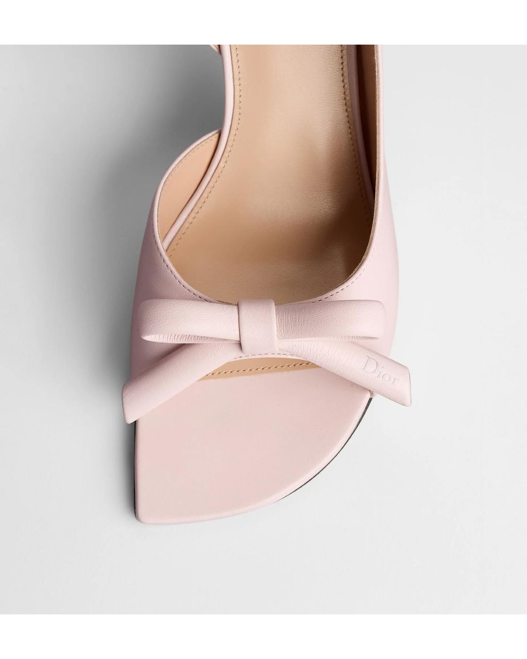 Dior Pink Bow Heeled Slingback Sandal