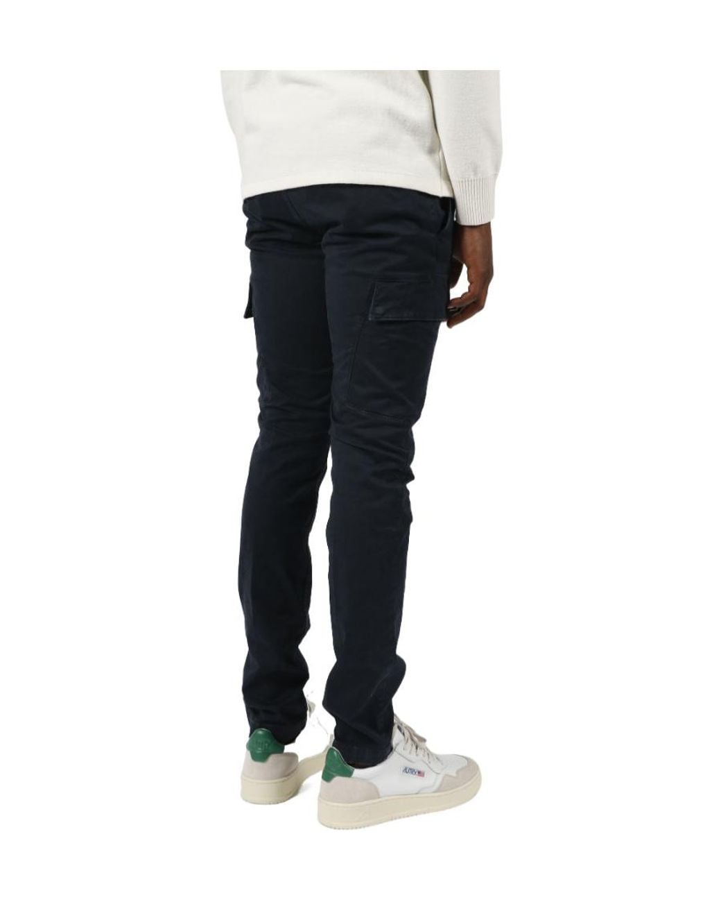 Stone Island Blue Compass-Patch Cargo Trousers for men