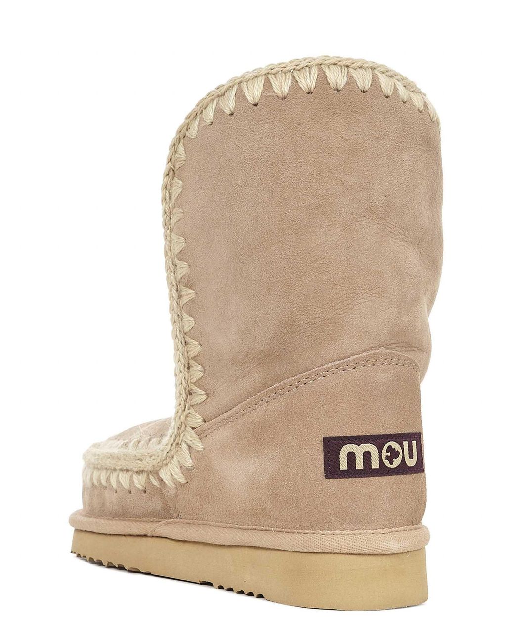 Mou Natural Eskimo 24 Stitch Detailed Boots