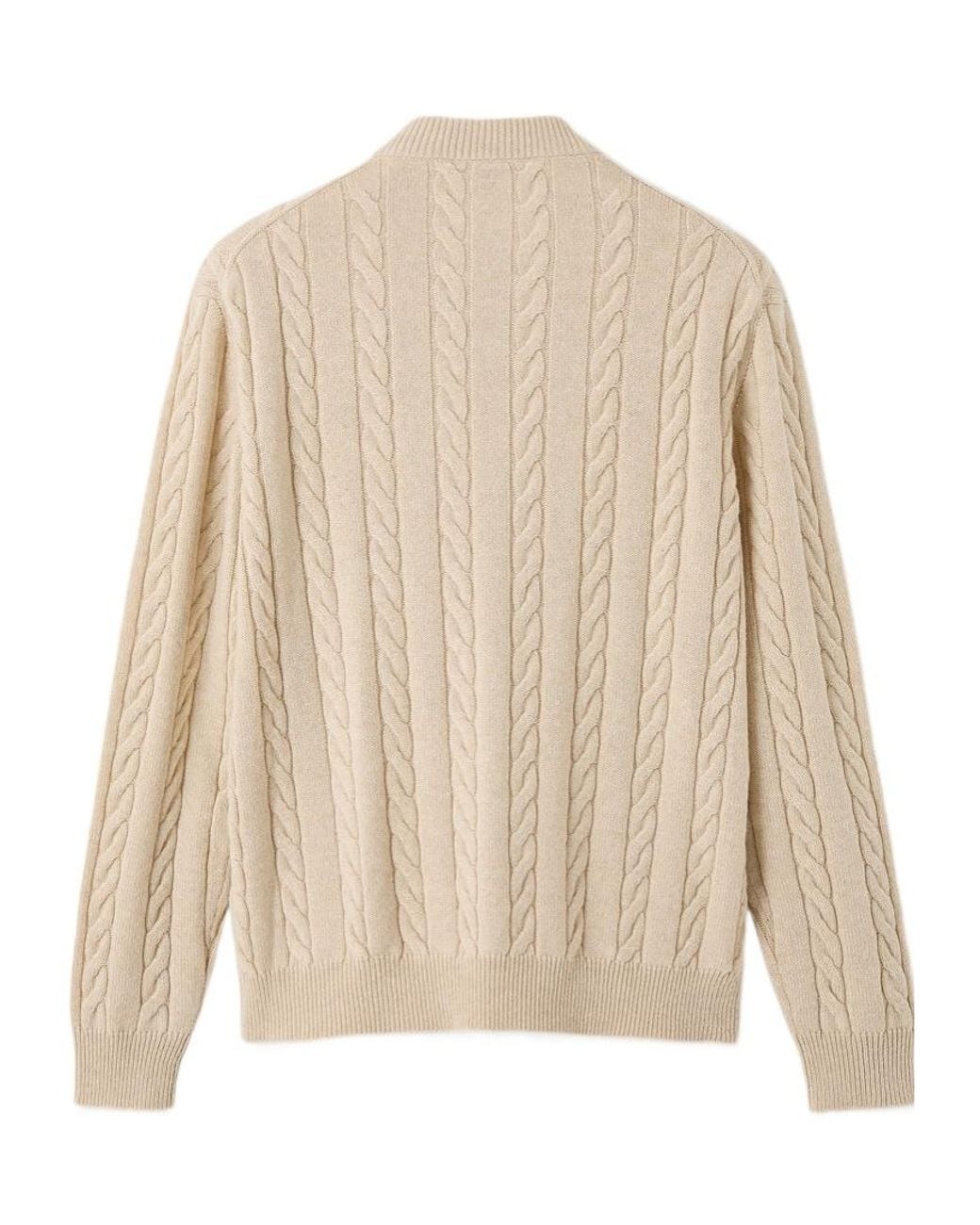 Loro Piana Natural Cedar Bomber Cardigan for men