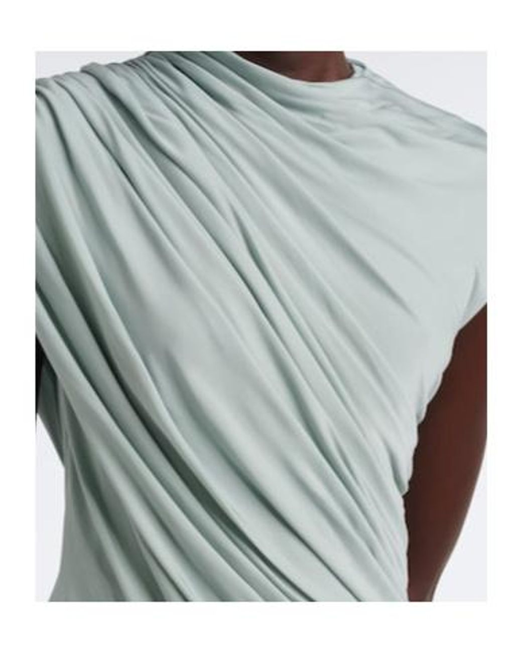 TOVE White Saffron Draped Jersey Maxi Dress