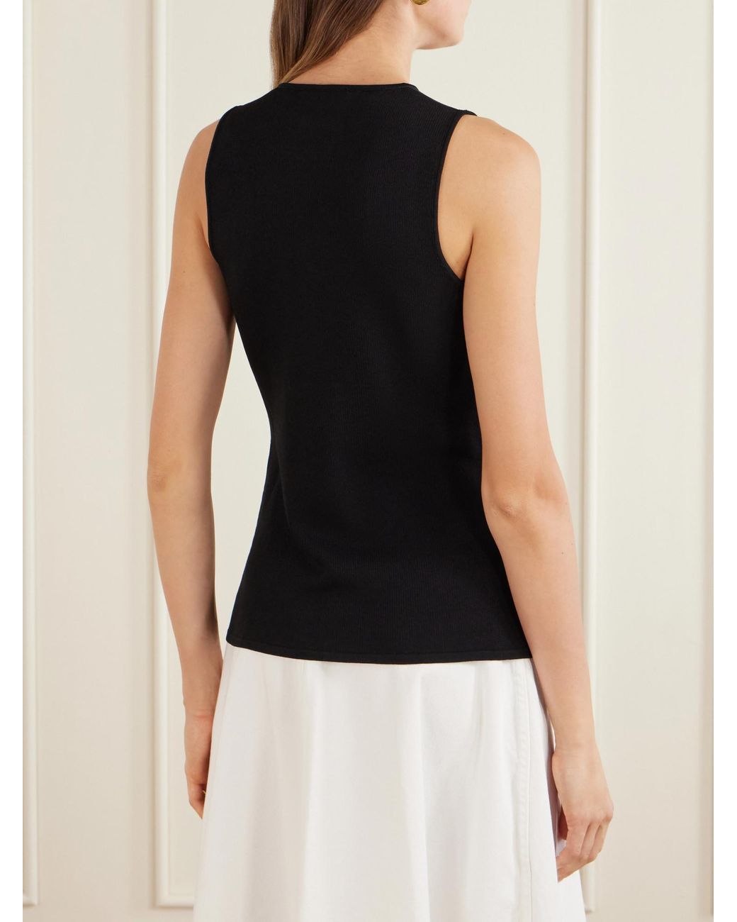 Altuzarra Black Harper Knitted Top