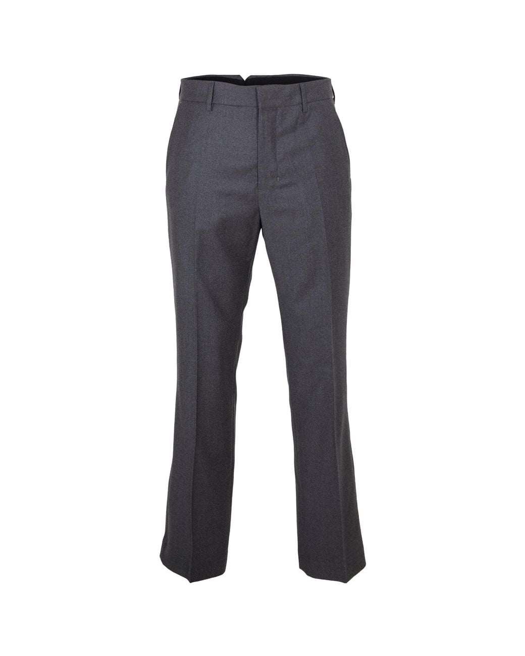 AMI Gray Straight Leg Trousers for men