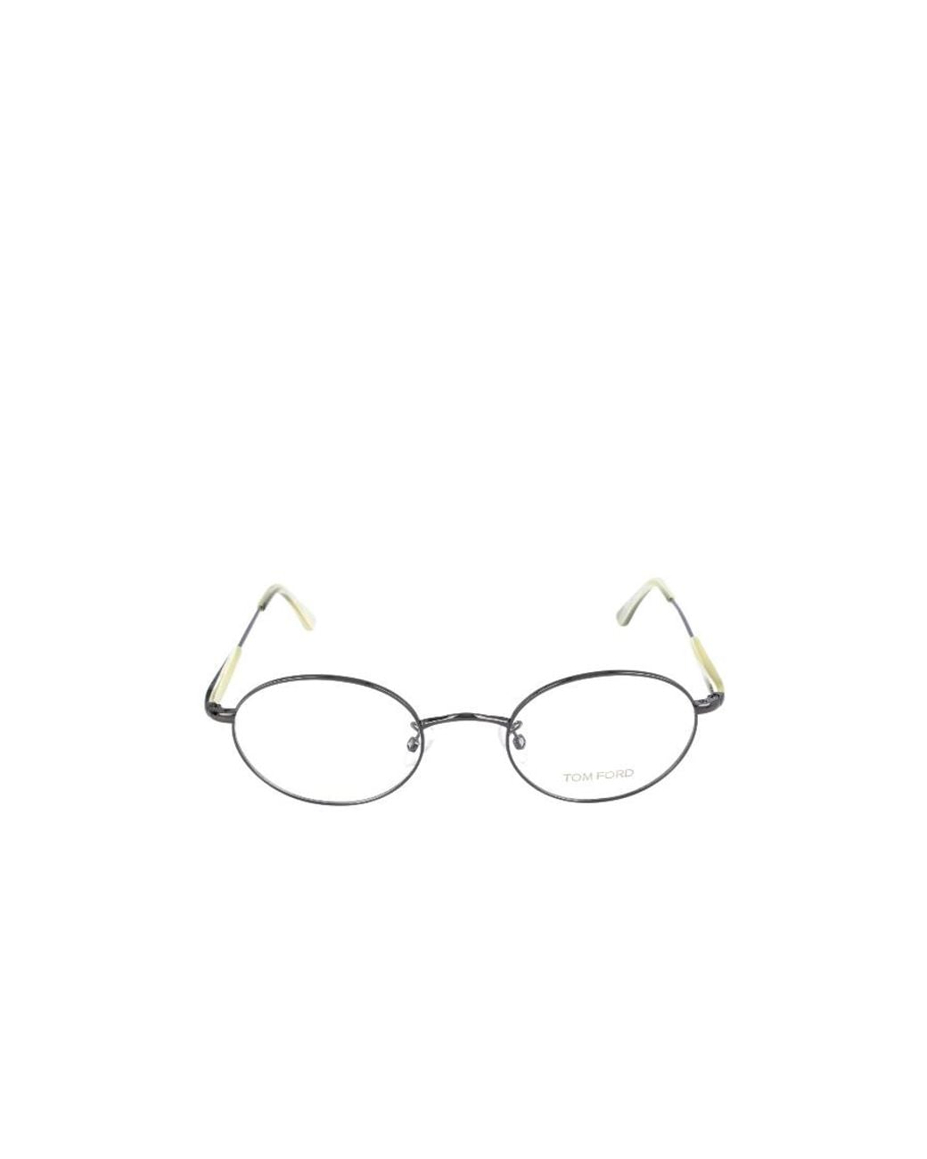 Tom Ford White Round Frame Sunglasses for men