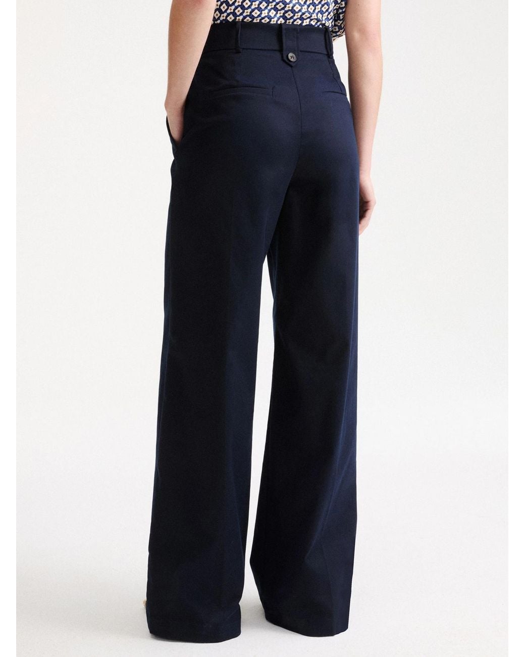 Marella Blue Casual Pants With Side Pockets