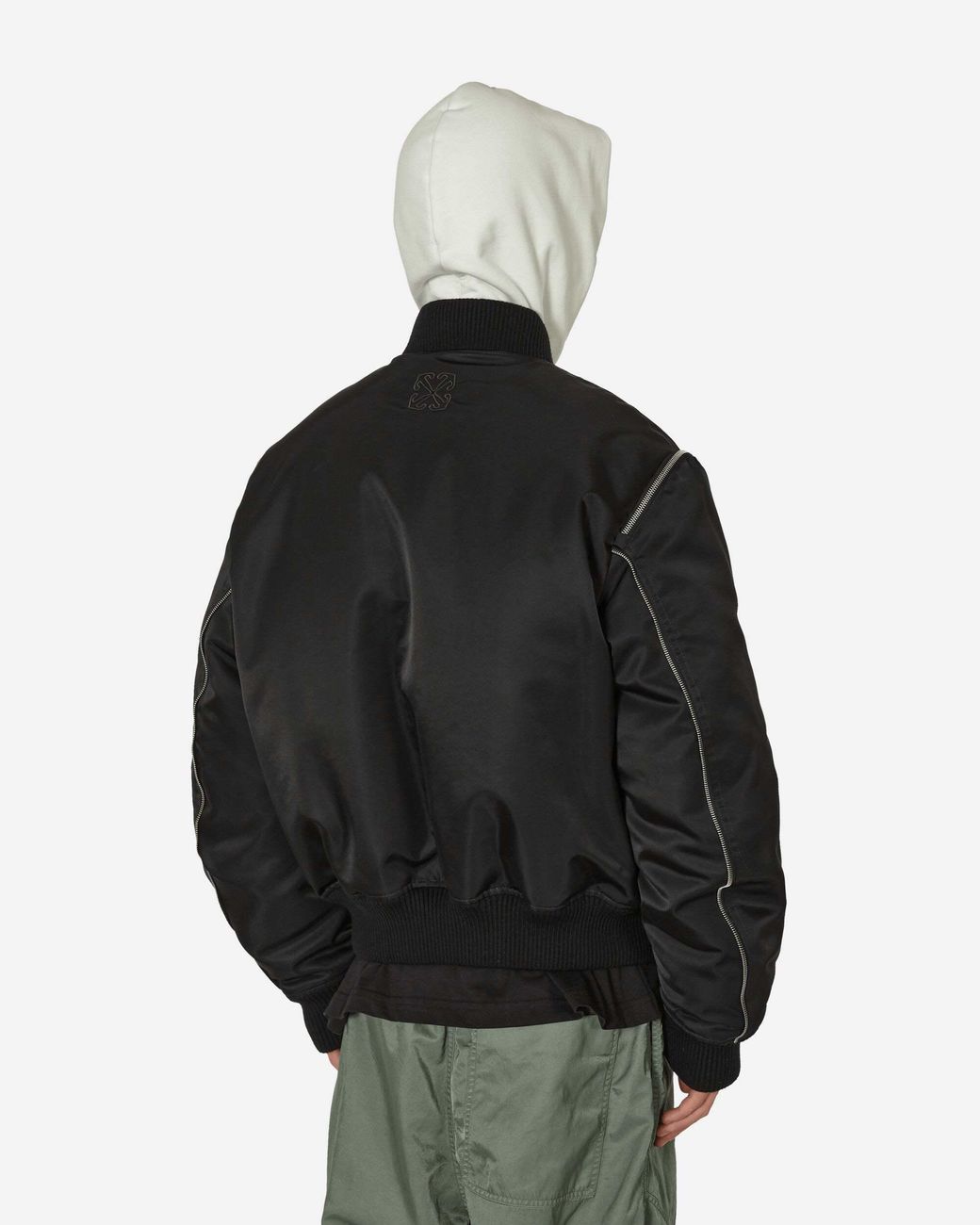 Off-White c/o Virgil Abloh Black Zip-Up Long-Sleeved Jacket for men