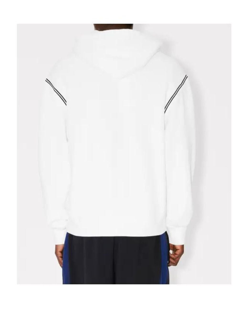 KENZO White Boke Flower 2.0 Embroidered Hoodie for men