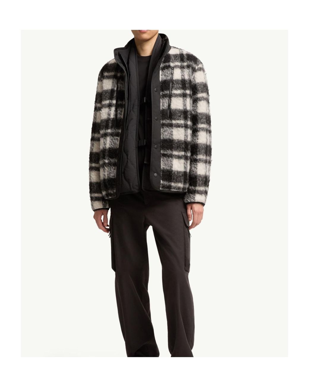 Moncler Gray Scalorbi Mid-Length Down Jacket for men