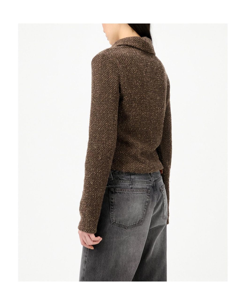 Our Legacy Brown Slim Zip Long-Sleeved Cardigan